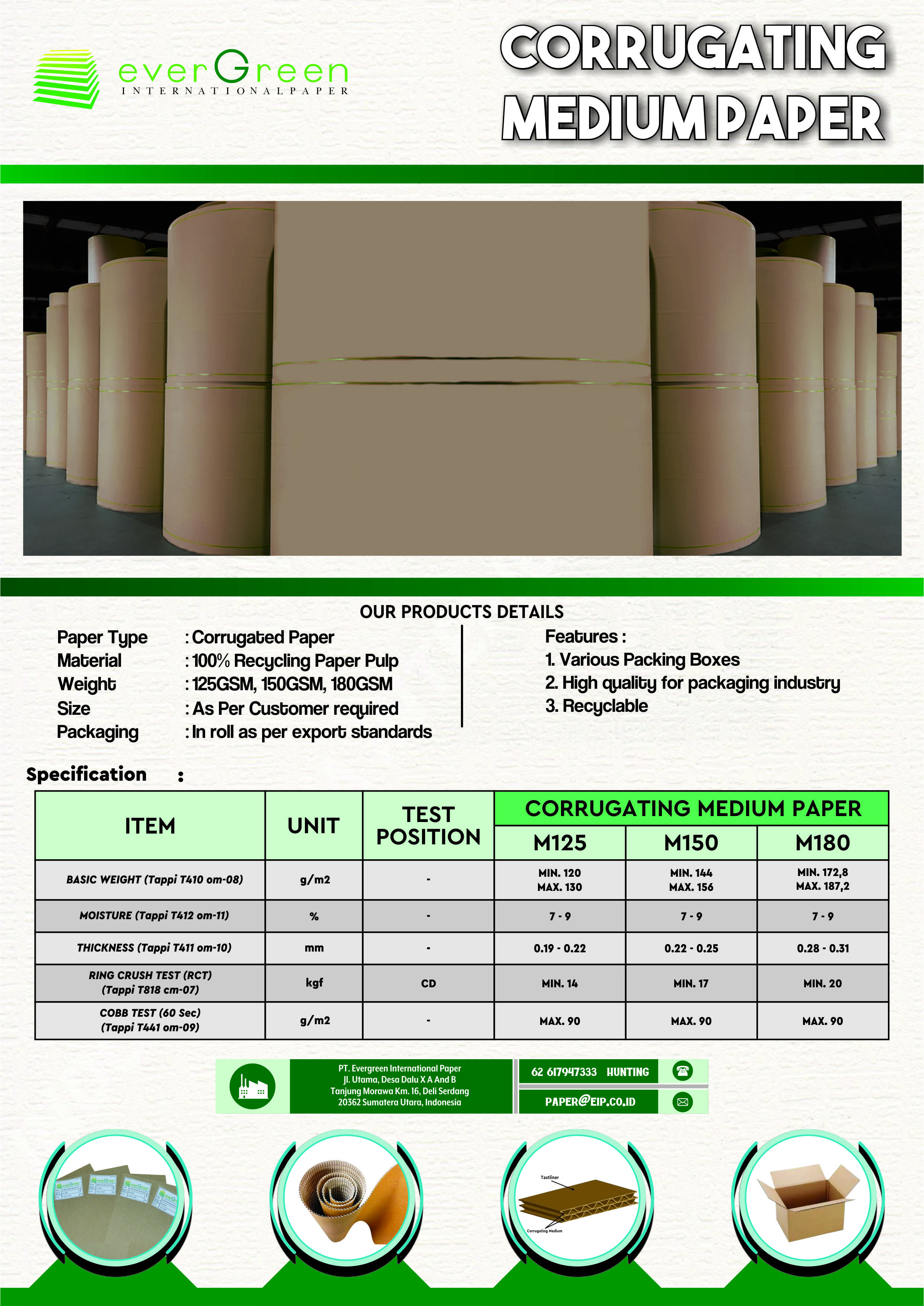 BROSUR Corrugating Medium Paper